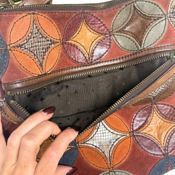 Rare Fossil Multicolour Patchwork Leather Hobo Bag – Excellent Condition - Picture 12 of 15